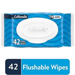 Cottonelle Fresh Care Flushable Wet Wipes Flip-Top Pack With 42 Wipes Per Pack - Each