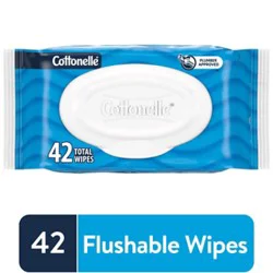 Cottonelle Fresh Care Flushable Wet Wipes Flip-Top Pack With 42 Wipes Per Pack - Each