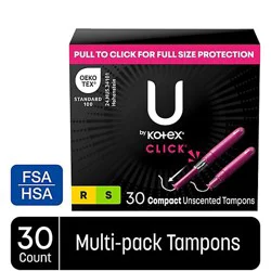 U By Kotex Click Multipack Tampons - 30 Count