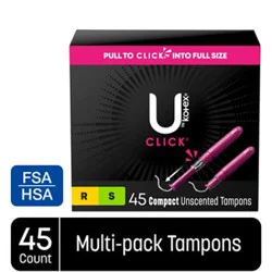 U By Kotex Click Multipack Compact Tampons - 45 Count