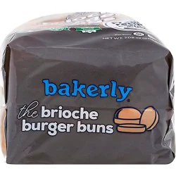 Bakerly Brioche Burger Buns - 7.05 Oz
