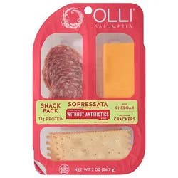 Olli Sopressata Cheddar Cracker Snack Tray - 2 Oz