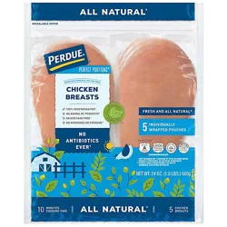 Perdue Perfect Portions Boneless Skinless All Natural Chicken Breasts - 1.5 Lb