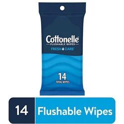 Cottonelle Fresh Care On-The-Go Pack Adult Wet Wipes - 14 Count