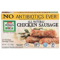 Jones Dairy Farm Sausage Links All Natural Chicken 10 Count - 7 Oz
