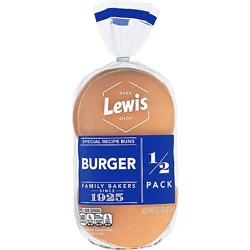 Lewis Bake Shop Hamburger Bun 1/2 Pack 4 Ct - 7.5 Oz