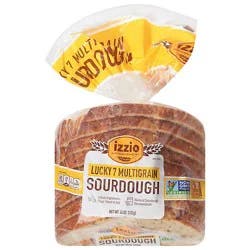 Izzio Artisan Bakery 8 Slice Lucky 7 Multigrain Sandwich Bread - 10 Oz.