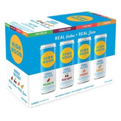 High Noon Vodka Hard Seltzer Mixed Pack Single Serve Cans - 8-355 Ml