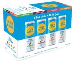 High Noon Vodka Hard Seltzer Mixed Pack Single Serve Cans - 8-355 Ml