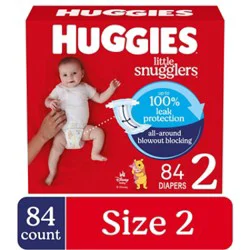 Huggies Little Snugglers Baby Diapers Size 2 (12-18 Lbs) - 84 Count