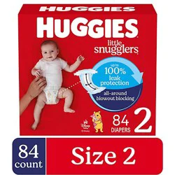 Huggies Little Snugglers Baby Diapers Size 2 (12-18 Lbs) - 84 Count