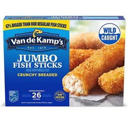 Van De Kamp's 100% Real Frozen Jumbo Fish Sticks - 23 Oz