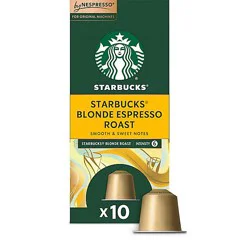 Starbucks By Nespresso Original Line Blonde Roast Espresso Capsules Box 10 Count - Each