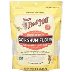 Bobs Red Mill Flour Sorghum Stone Ground Whole Grain Non Gmo Gluten Free - 22 Oz