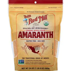 Bobs Red Mill Grains Of Discovery Organic Amaranth Whole Grain Gluten Free Pouch - 24 Oz