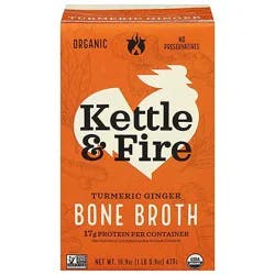 Kettle & Fire Bone Broth Turmeric Ginger - 16.9 Oz
