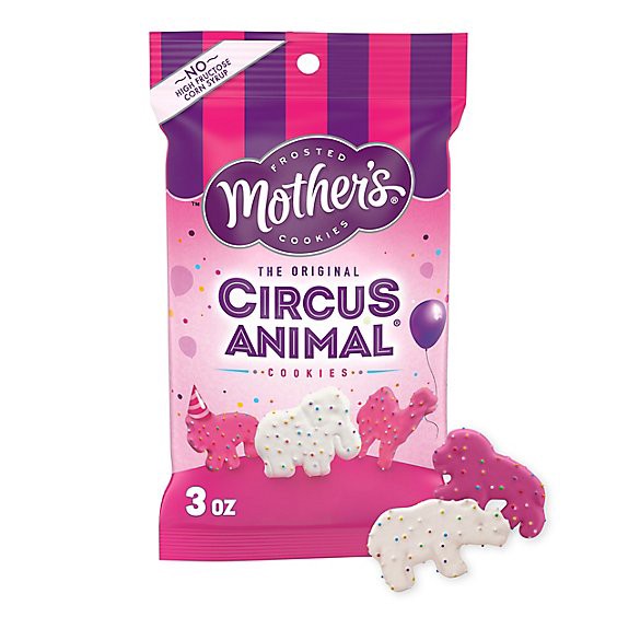 slide 1 of 1, Mother's Original Circus Animal Frosted Cookies - 3 Oz, 3 oz