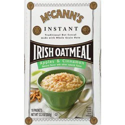 Mccanns Oatmeal Irish Instant Apples & Cinnamon 10 Count - 12.34 Oz