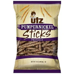Utz 14 Oz Pumpernickel Pretzel Sticks - 14 Oz