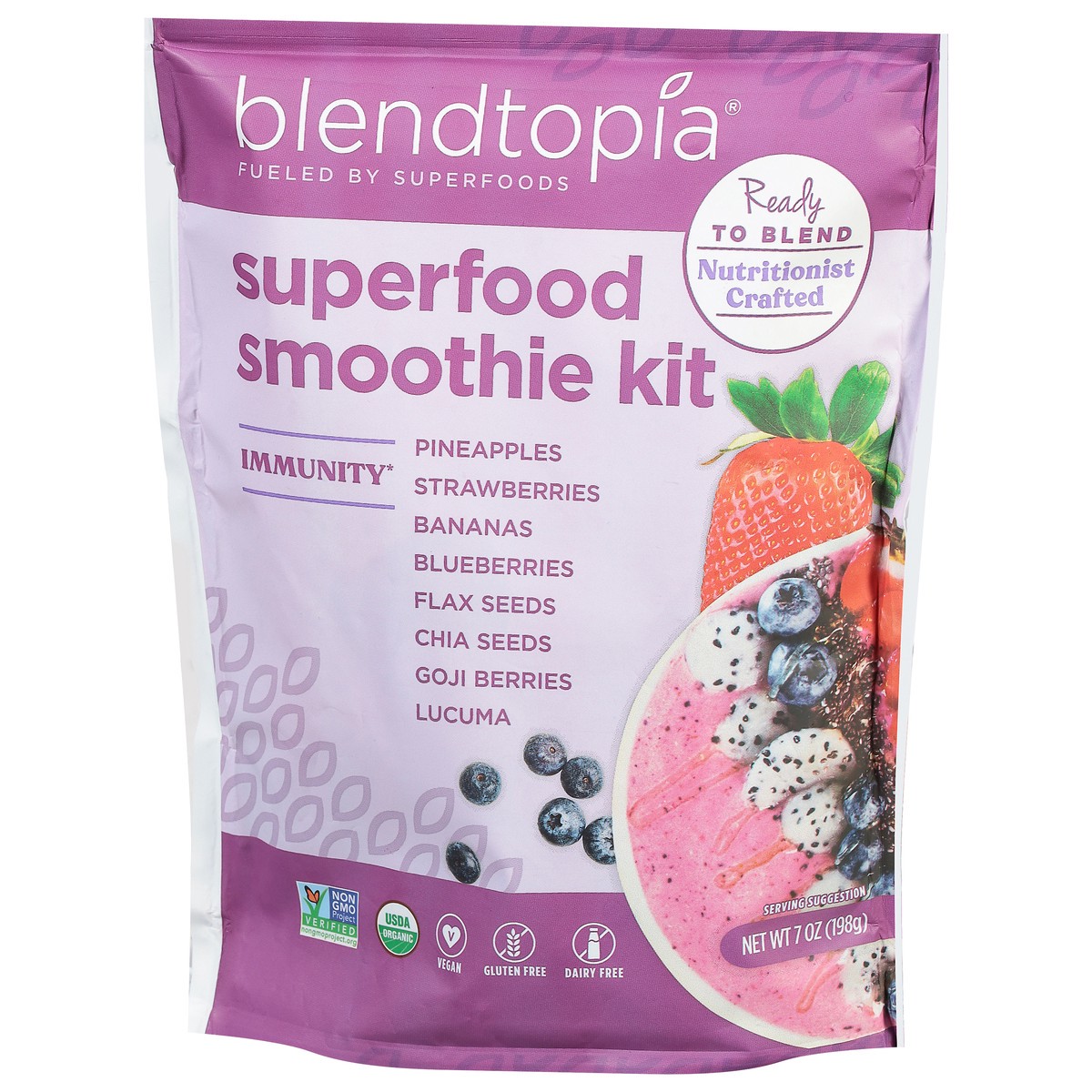 slide 3 of 13, Blendtopia Smoothie Kit Superfood Immunity - 7 Oz, 7 oz
