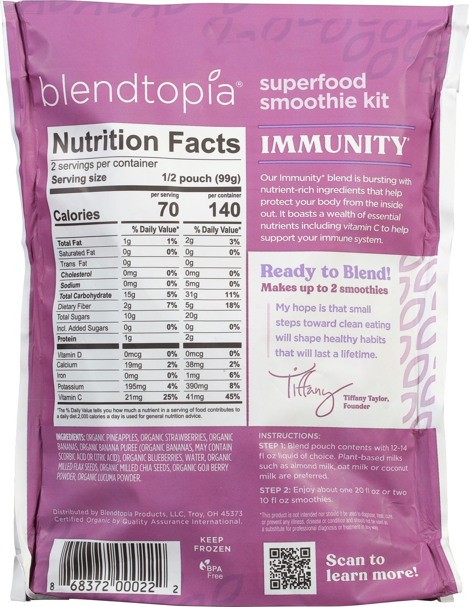 slide 10 of 13, Blendtopia Smoothie Kit Superfood Immunity - 7 Oz, 7 oz