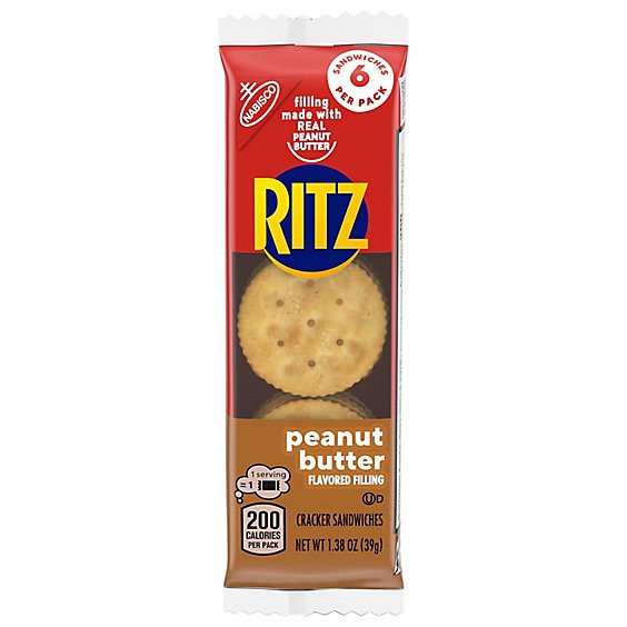 slide 1 of 1, Ritz Crackers Sandwiches Peanut Butter Wrapper - 1.38 Oz, 1.38 oz