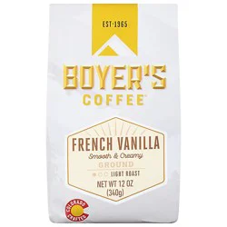 Boyers Coffee French Vanilla Ground Coffee - 12 Oz