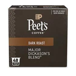 Peet's Coffee Major Dickason's Dark Roast Single Serve Coffee Pods - 48 Count