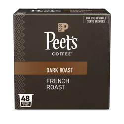 Peet's Coffee French Roast Dark Roast Single Serve Coffee Pods - 48 Count