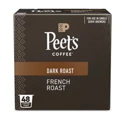 Peet's Coffee French Roast Dark Roast Single Serve Coffee Pods - 48 Count