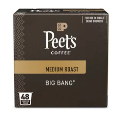 Peet's Coffee Big Bang Medium Roast K Cup Pods - 48 Count