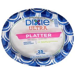 Dixie Ultra Printed Paper Platters 10 Inch - 25 Count
