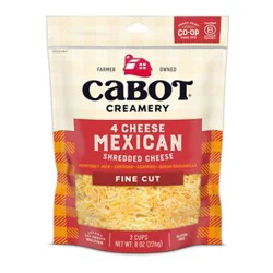 Cabot 4 Cheese Fine Cut Mexican Shreds Cheese - 8 Oz