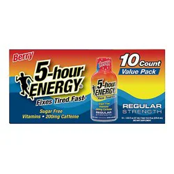 5-Hour Energy Berry Regular Strength Shot - 10-1.93 Fl. Oz.