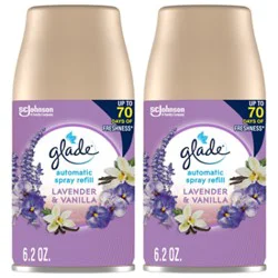 Glade Lavender And Vanilla Automatic Spray Air Freshener Refill - 2-6.2 Oz