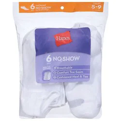 Hanes Mens Socks Cushion Ankle White Size 10 To 13 - 6 Count