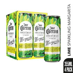 Jose Cuervo Sparkling Margarita Classic Lime Ready To Drink Cocktail - 4-355 Ml