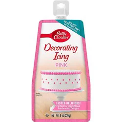 Betty Crocker Decor Icing Pouch Pink Ea - 8 Oz