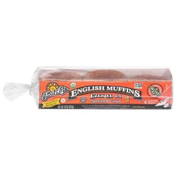 Food For Life English Muffins Flourless Sprouted Whole Grains 6 Count - 16 Oz