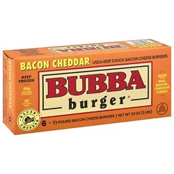 Bubba Bacon Cheddar Burgers - 2 Lb