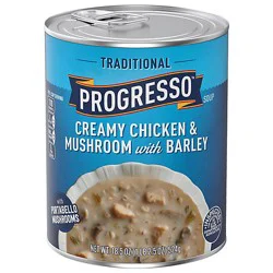 Progresso Traditional Creamy Chicken & Mushroom With Barley Soup - 18.5 Oz