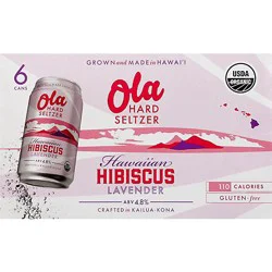 Ola Hard Seltzer Hibiscus Lavender In Cans - 6-12 Fl. Oz.