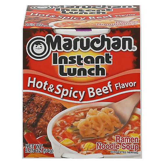 slide 1 of 13, Maruchan Cup Hot Spicy Beef - 2.25 Oz, 2.25 oz
