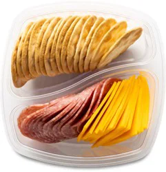 Readymeals Salami Tray Duo Sliced & Cheddar With Crackers Ready2eat - Each