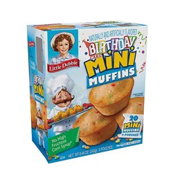 Snack Cakes Little Debbie Family Pack Mini Muffins Birthday Cake - 8.44 Oz