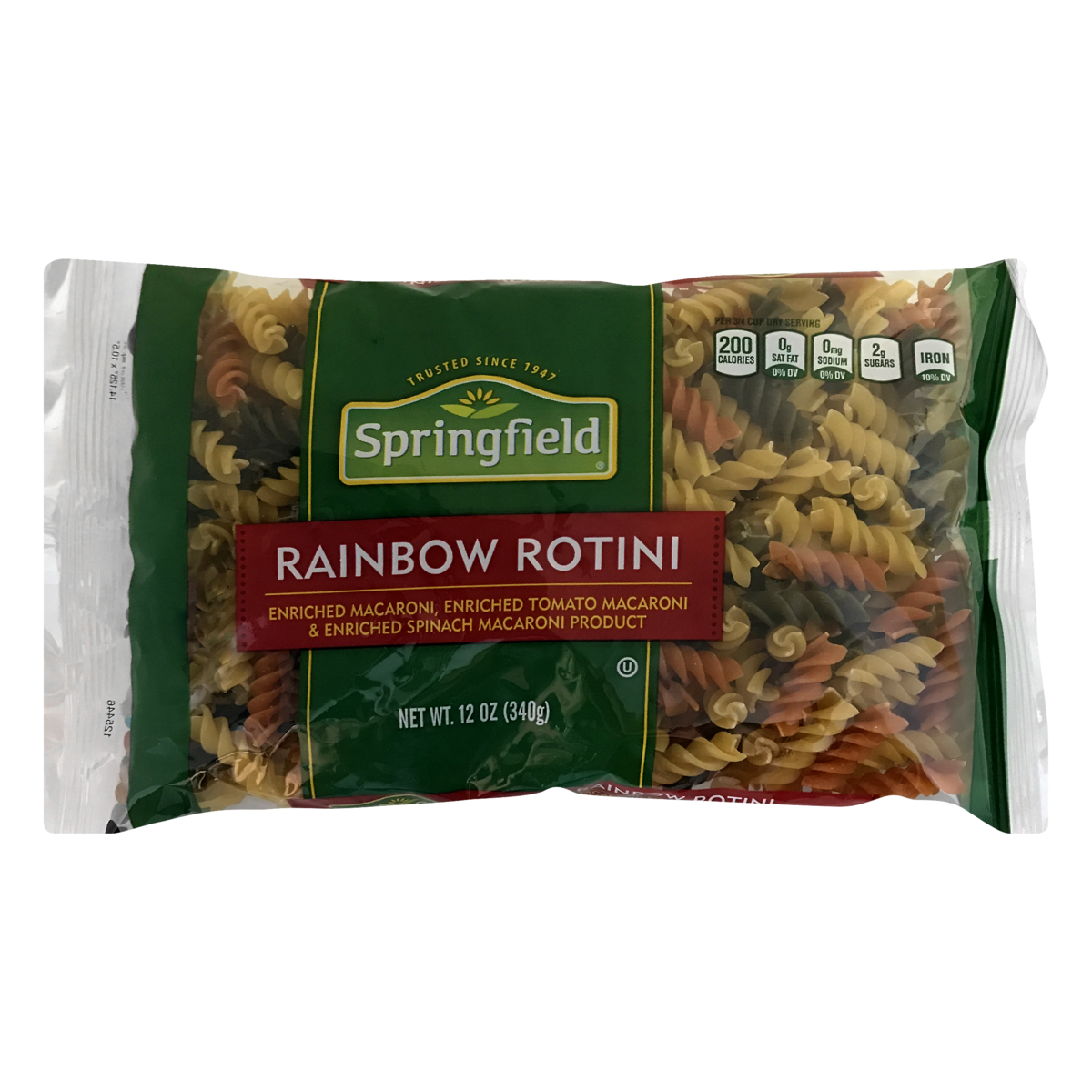 slide 1 of 1, Springfield Rainbow Rotini, 12 oz