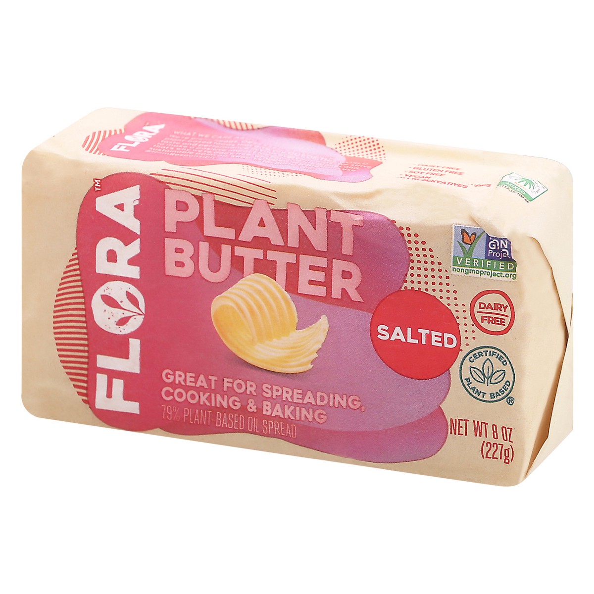 slide 3 of 10, Flora Salted Plant Butter Brick, 8 oz