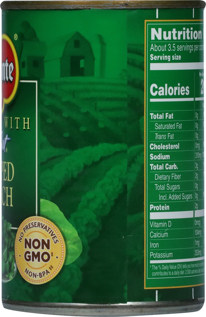 slide 9 of 13, Del Monte Canned Fresh Cut Chopped Spinach, 13.5 Ounce (Pack of 12), 13.5 oz
