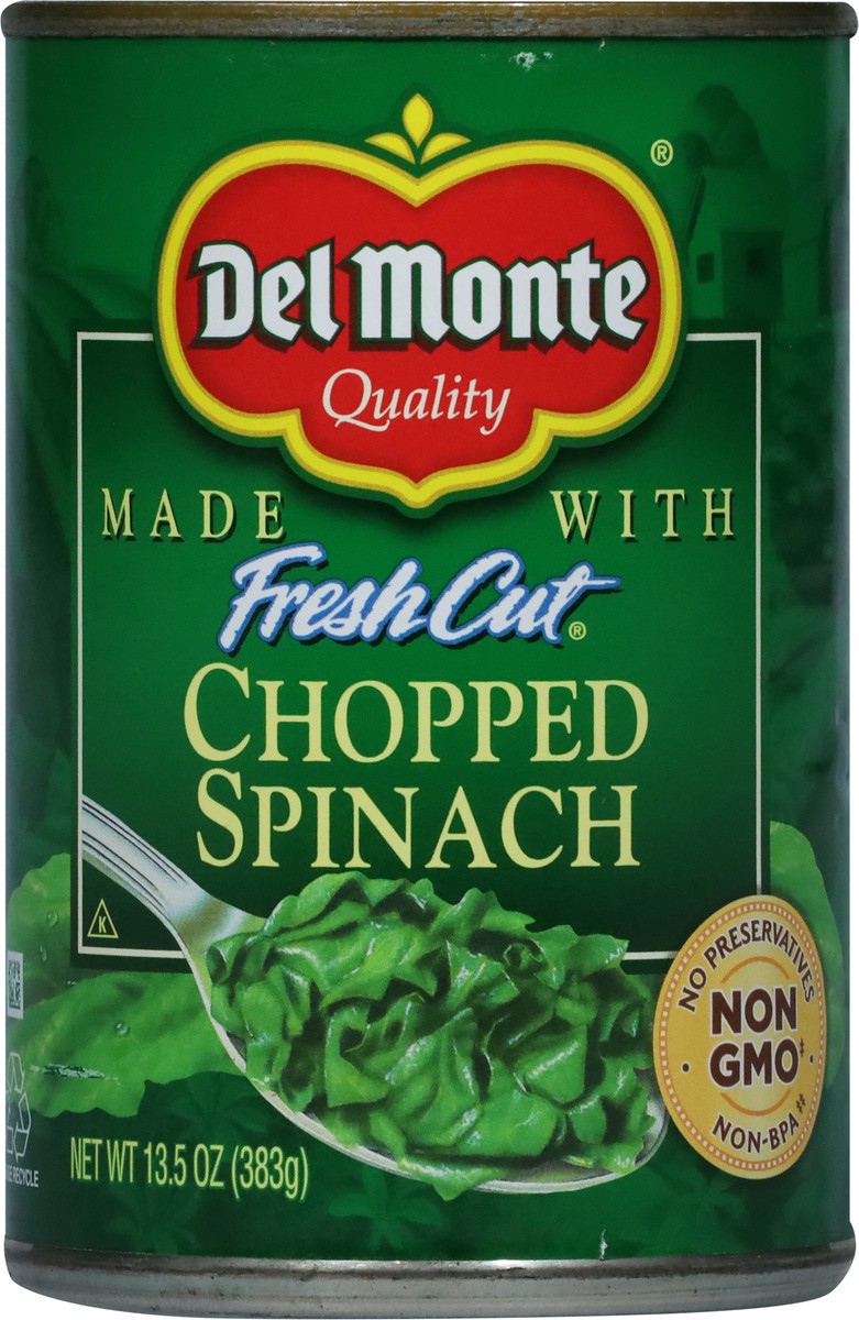 slide 13 of 13, Del Monte Canned Fresh Cut Chopped Spinach, 13.5 Ounce (Pack of 12), 13.5 oz