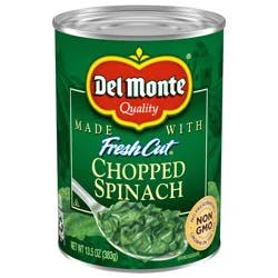 Del Monte Canned Fresh Cut Chopped Spinach, 13.5 Ounce (Pack of 12)